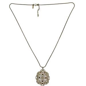 NYC Vintage Style Filigree Pendant Gold Tone Extra Long 36" Fashion Necklace